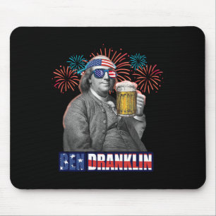 Ben Franklin Celebrating Independence Day. Ben Dra Mouse Mat
