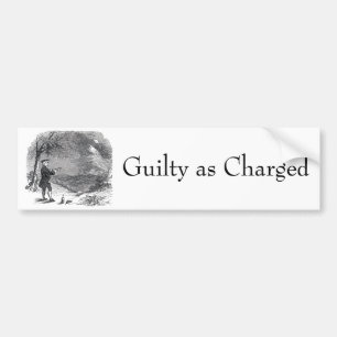 Ben Franklin Guilty as Charged Bumper Sticker