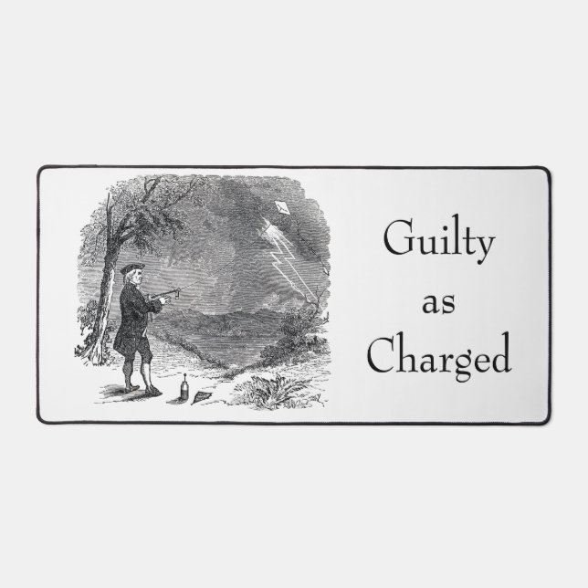 Ben Franklin Guilty as Charged Desk Mat (Front)