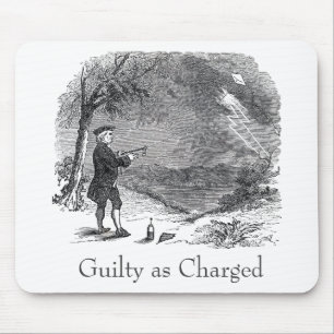Ben Franklin Guilty as Charged Mouse Mat