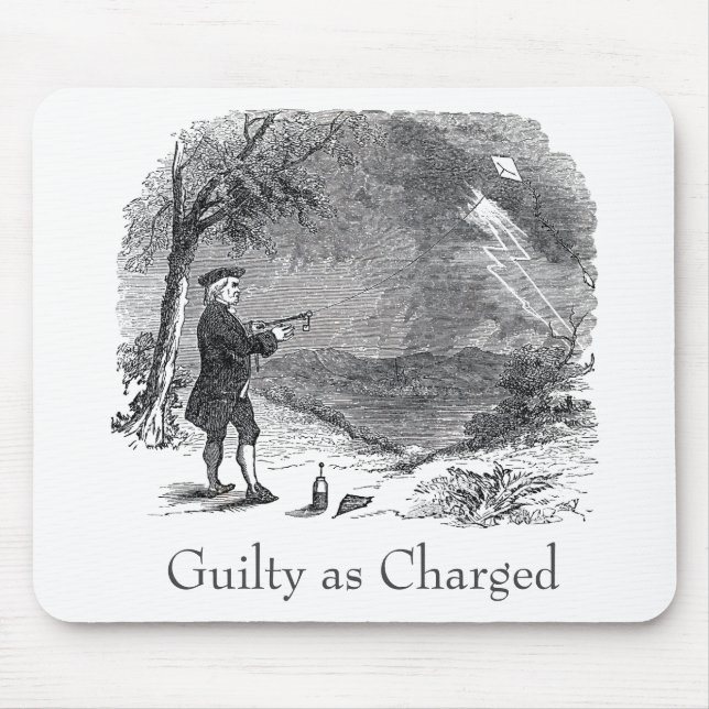 Ben Franklin Guilty as Charged Mouse Mat (Front)