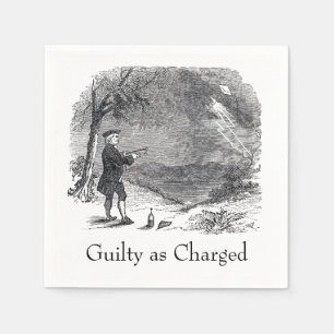 Ben Franklin Guilty as Charged Napkin