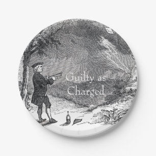 Ben Franklin Guilty as Charged Paper Plate