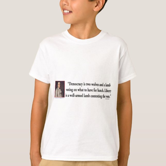 Ben Franklin On Gun Control T-Shirt (Front)