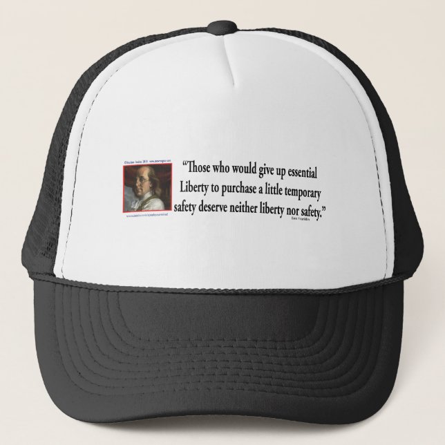 Ben Franklin on Liberty Trucker Hat (Front)