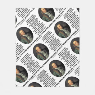 Ben Franklin Opinions Influences Effects Quote Fleece Blanket