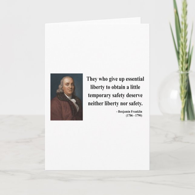 Ben Franklin Quote 1b Card (Front)