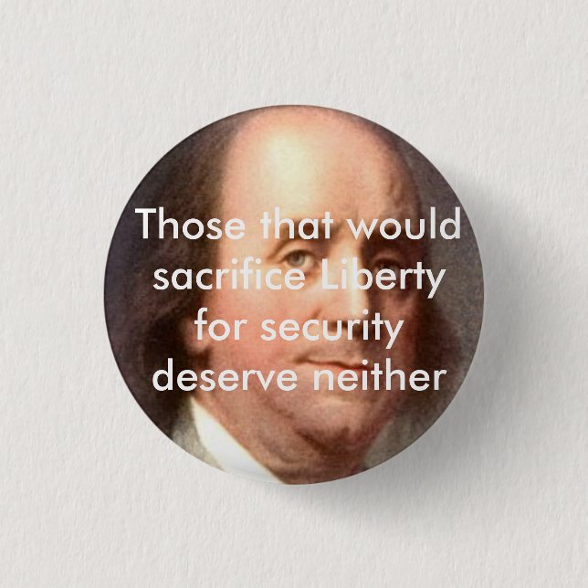 Ben Franklin Quote 3 Cm Round Badge (Front)