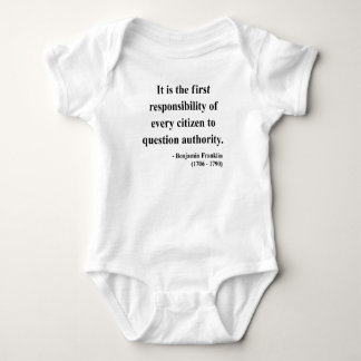 Ben Franklin Quote 3a Baby Bodysuit