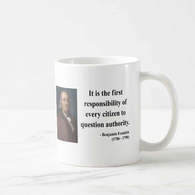 Ben Franklin Quote 3b Coffee Mug (Right)