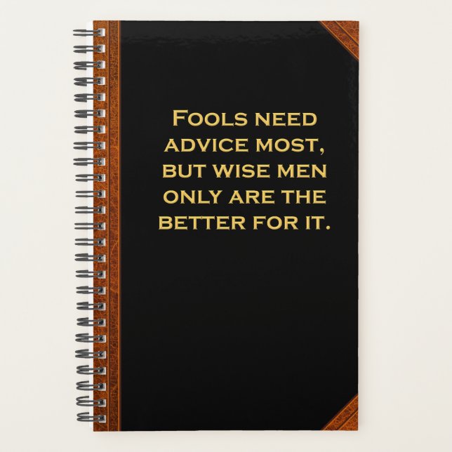 Ben Franklin Quote Ancients Tell Best Vintage Planner (Front)