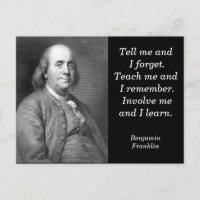 Ben Franklin quote - Postcard