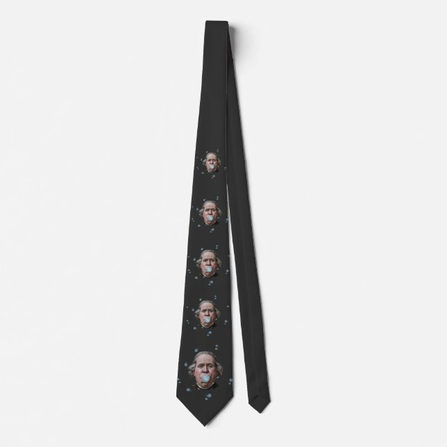 Ben Franklin with bubble gum  Tie (Front)