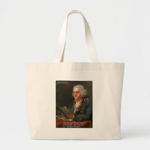 Ben Frankling Wisdom Quote "Any Fool" Gifts & Card Large Tote Bag