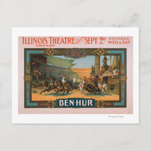 Ben-Hur at Chicago's Illinois Theatre Poster Postcard