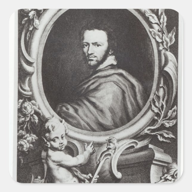 Ben Jonson  English playwright Square Sticker (Front)
