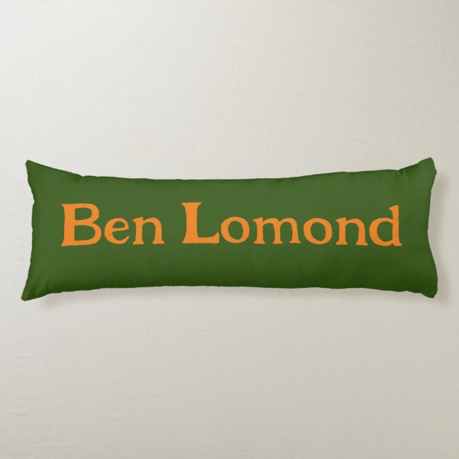 Ben Lomond Santa Cruz county green orange text Body Cushion (Front)