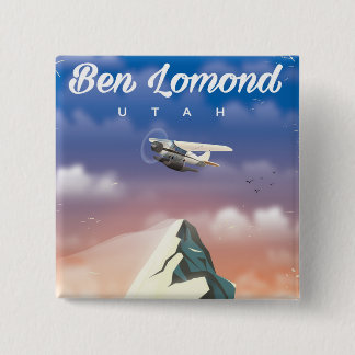 Ben Lomond,Utah travel poster 15 Cm Square Badge