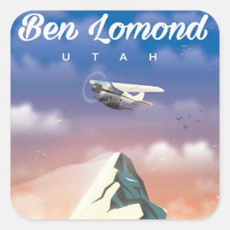 Ben Lomond,Utah travel poster Square Sticker