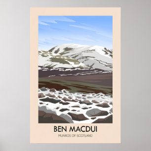 Ben Macdui Munros Of Scotland Travel Poster