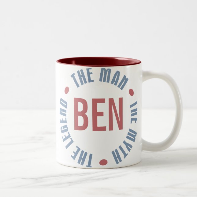 Ben Man Myth Legend Customisable Two-Tone Coffee Mug (Right)