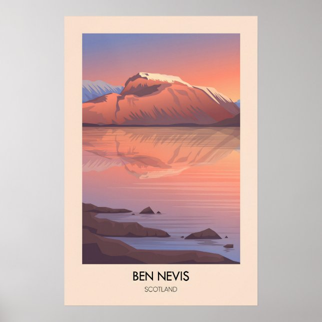 Ben Nevis Modern Travel Poster (Front)