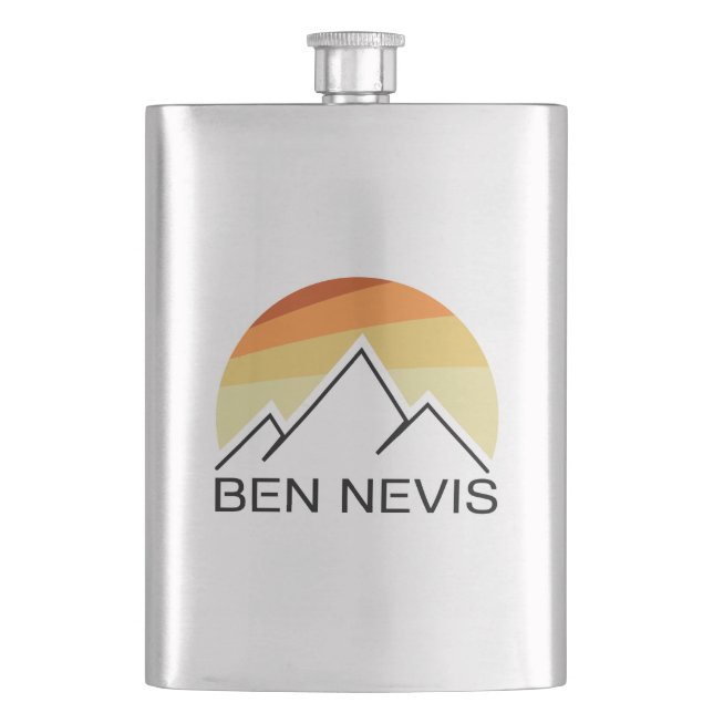 Ben Nevis Retro Hip Flask (Front)