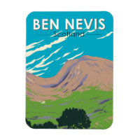 Ben Nevis Scotland Travel Art Vintage