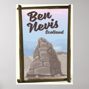 Ben Nevis Scotland travel poster