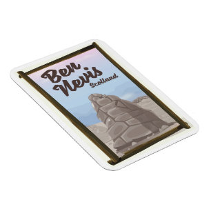 Ben Nevis Scotland travel poster Magnet