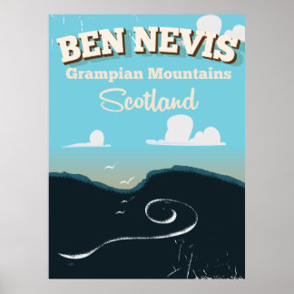 Ben Nevis vintage travel poster