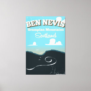 Ben Nevis vintage travel poster Canvas Print