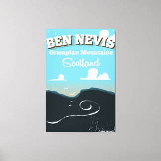 Ben Nevis vintage travel poster Canvas Print