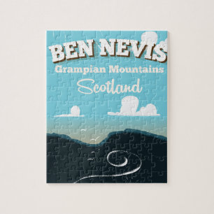 Ben Nevis vintage travel poster Jigsaw Puzzle
