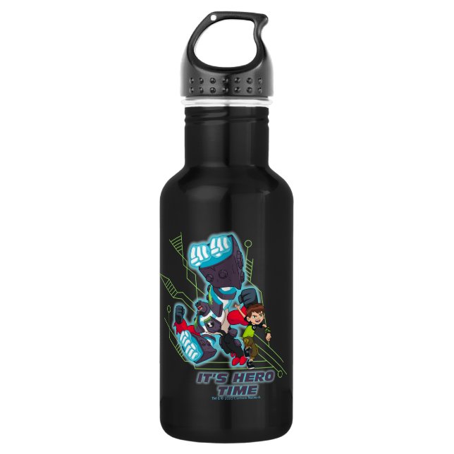 Ben & Omni-Enhanced Four Arms - It's Hero Time 532 Ml Water Bottle (Front)