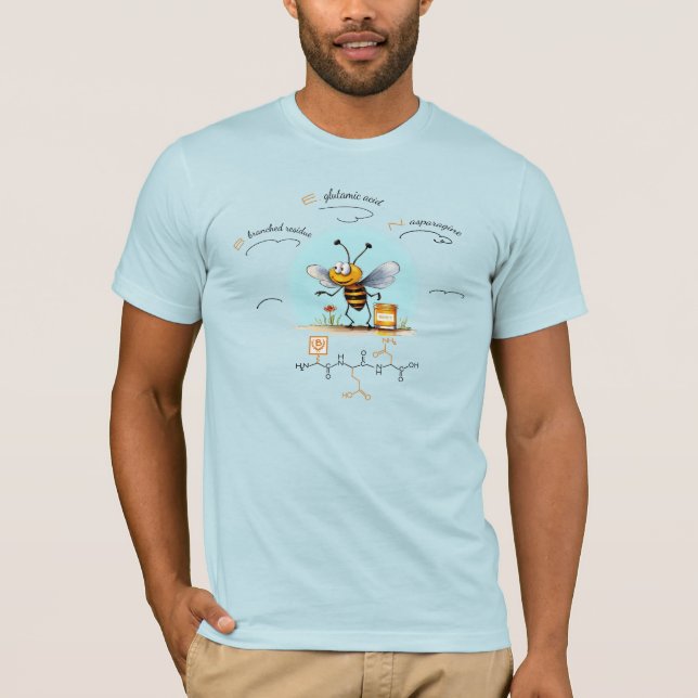 BEN peptide, Bee-8 w/ custom text, light T-Shirt (Front)