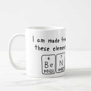 Ben periodic table name mug