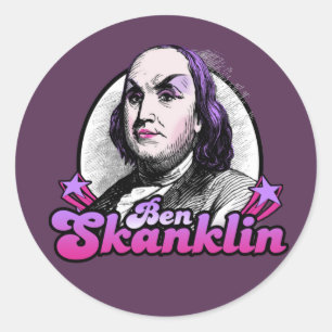 Ben Skanklin T-Shirt Classic Round Sticker