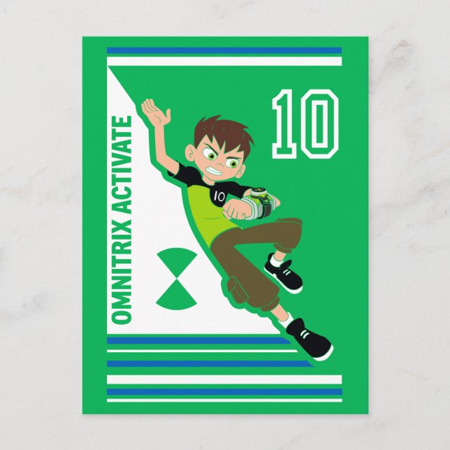 Ben Tennyson Athletic Graphic Invitation Postcard (Front)