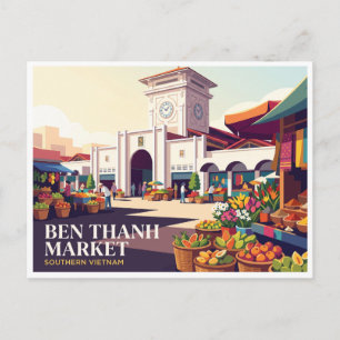 Ben Thanh Market Ho Chi Minh City Vietnam Postcard