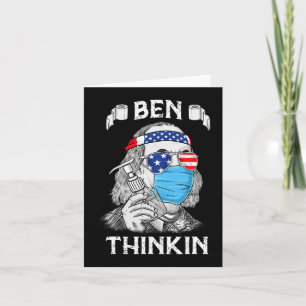 Ben Thinkin 4th Of July Fun Benjamin Franklin Patr Card