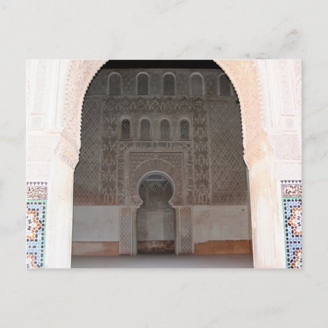 Ben Youssef  Medersa decoration Postcard (Front)