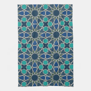 Ben Yusuf Madrasa Geometric Pattern 0-0-7 Tea Towel