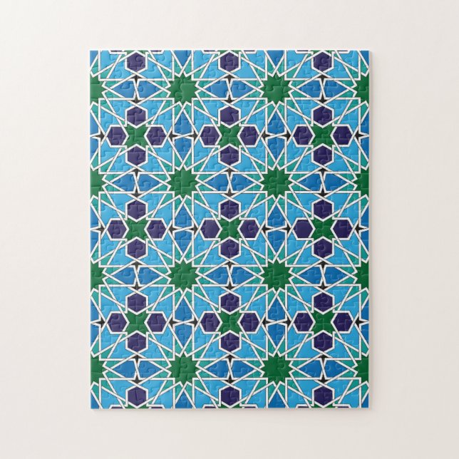 Ben Yusuf Madrasa Geometric Patterrn 10 Jigsaw Puzzle (Vertical)