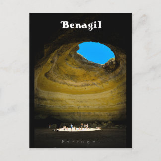 Benagil Cave - Travel Art Algarve Postcard