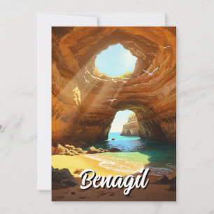 Benagil Caves Algarve Portugal Postcard