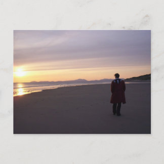 Benar Beach in the evening postcard