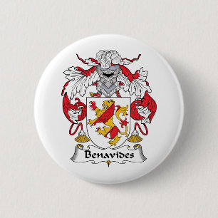 Benavides Family Crest 6 Cm Round Badge