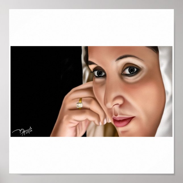 benazir-bhutto-shaheed - Customised Poster (Front)
