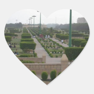 Benazir Park Scenic Landscape Print Heart Sticker